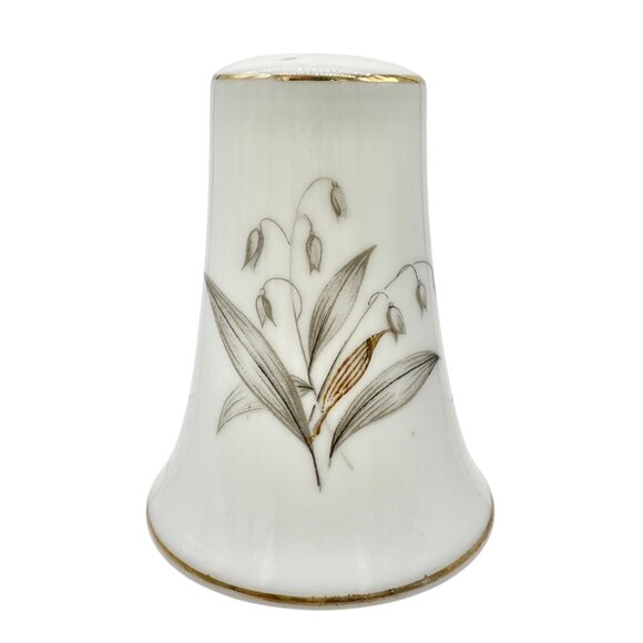 Vintage Kaysons Fine China Pepper Shaker Lily Of The Valley Design Gold Trim - Picture 1 of 9